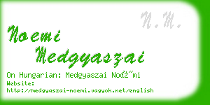 noemi medgyaszai business card